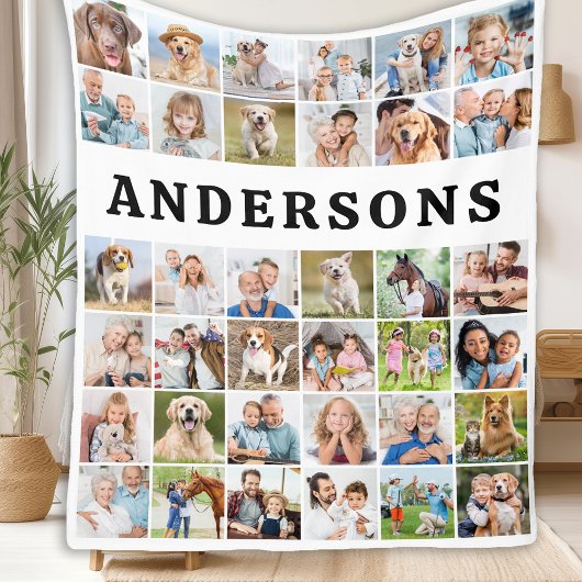 Gepersonaliseerde 36 foto's Collage Schattigee tre Fleece Deken