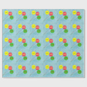 Gepersonaliseerde 3 ballonnen Verjaardag inpakpapi Cadeaupapier (Vlak)