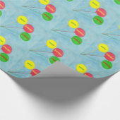 Gepersonaliseerde 3 ballonnen Verjaardag inpakpapi Cadeaupapier (Hoek)