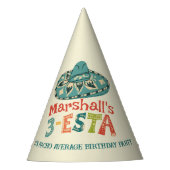 Gepersonaliseerde 3-Esta Jongens Mexicaanse Verjaa Feesthoedjes (Voorkant)