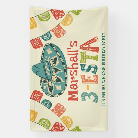 Gepersonaliseerde 3-Esta Mexicaanse thema derde ve Spandoek (Verticaal)