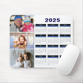 Gepersonaliseerde 3 Familie Foto 2025 Kalender Mou Muismat