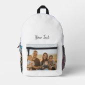 Gepersonaliseerde 3 foto & aangepaste tekst Sjablo Bedrukte Rugzak (Voorkant)