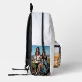 Gepersonaliseerde 3 foto & aangepaste tekst Sjablo Bedrukte Rugzak (Links)