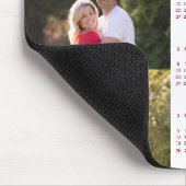 Gepersonaliseerde 3 foto collage familie 2025 kale muismat (Hoek)