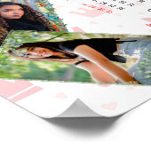 Gepersonaliseerde 3 foto collage familie 2025 kale poster (Hoek)