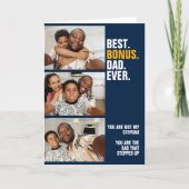 Gepersonaliseerde 3 foto De vader die opstapte Kaart (Voorkant)