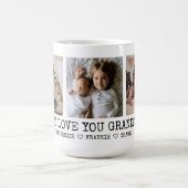 Gepersonaliseerde 3 Foto en Liefde Hart Detail Tek Koffiemok (Center)