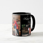 Gepersonaliseerde 3 foto en tekst wit mok (Voorkant rechts)