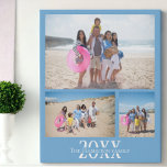 Gepersonaliseerde 3 foto- en tekstfotocollage imitatie canvas print<br><div class="desc">Maak een gepersonaliseerde foto keepsake wall art - Faux Wrapped Canvas Print van Ricaso - voeg je eigen drie foto's en tekst - foto collage keepsake geschenken</div>