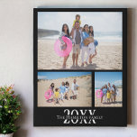 Gepersonaliseerde 3 foto- en tekstfotocollage imitatie canvas print<br><div class="desc">Maak een gepersonaliseerde foto keepsake wall art - Faux Wrapped Canvas Print van Ricaso - voeg je eigen drie foto's en tekst - foto collage keepsake geschenken</div>