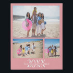 Gepersonaliseerde 3 foto- en tekstfotocollage imitatie canvas print<br><div class="desc">Maak een gepersonaliseerde foto keepsake wall art - Faux Wrapped Canvas Print van Ricaso - voeg je eigen drie foto's en tekst - foto collage keepsake geschenken</div>