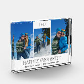 Gepersonaliseerde 3 Fotocollage Monogrammed Weddin Fotoblokken (Links)