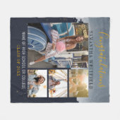 Gepersonaliseerde 3 foto's Afstuderen 2025 Fleece Deken (Voorkant (Horizontaal))