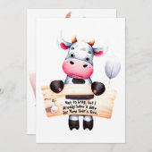 Gepersonaliseerde #3 Papa Joke Grappige Koe Nieuwj Kaart (Voorkant / Achterkant)