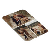 Gepersonaliseerde 3 Photo Grid Gallery Collage Fam Magneet (Rechterzijde)