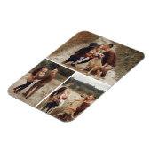 Gepersonaliseerde 3 Photo Grid Gallery Collage Fam Magneet (Linkerzijde)