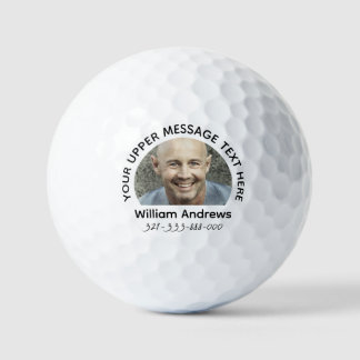 Gepersonaliseerde 3-regelige tekst & aangepaste fo golfballen