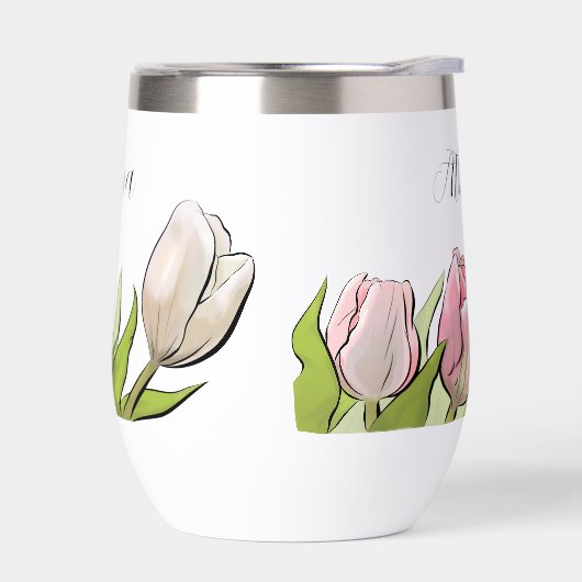 Gepersonaliseerde 3 tulpen (Links)