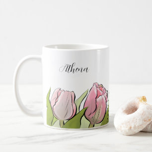 Gepersonaliseerde 3 tulpen koffiemok