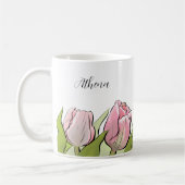 Gepersonaliseerde 3 tulpen koffiemok (Links)