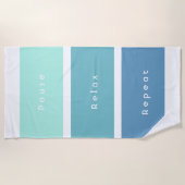 Gepersonaliseerde 3 woorden aangepaste bericht gro strandlaken (Voorkant)