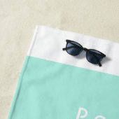 Gepersonaliseerde 3 woorden aangepaste bericht gro strandlaken (In situ)