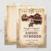 Gepersonaliseerde 3D Cowboy downloadbare verjaarda Kaart (Voorkant / Achterkant)