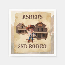 Gepersonaliseerde 3D Cowboy Western Rodeo Party Servet