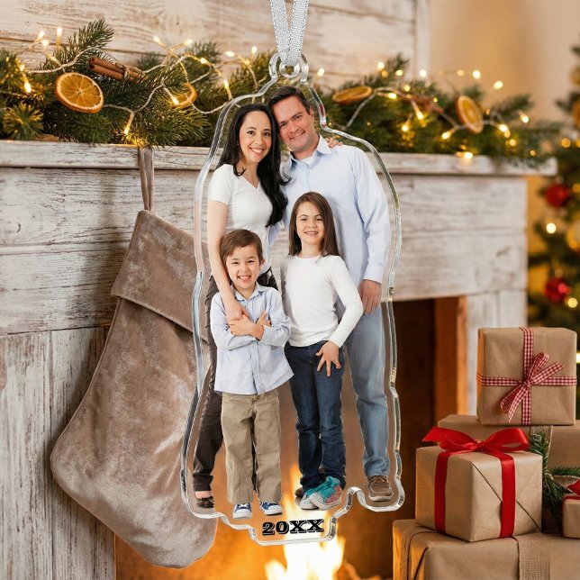 Gepersonaliseerde 3D foto cut-out opknoping Orname Fotobeeldje Ornament (Personalized 3D Photo Cut-Out Hanging Ornament)