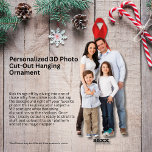 Gepersonaliseerde 3D foto cut-out opknoping Orname Fotobeeldje Ornament<br><div class="desc">Verander uw herinneringen in prachtige kunst met ons gepersonaliseerde 3D Photo Cut-Out Hanging Ornament. Deze unieke aandenken brengt uw favoriete foto's tot leven met een driedimensionaal effect, waardoor diepte en charme aan uw ruimtes worden toegevoegd. Het ornament is ideaal voor huizen, kantoren of evenementendecors en heeft een zorgvuldig uitgesneden ontwerp...</div>