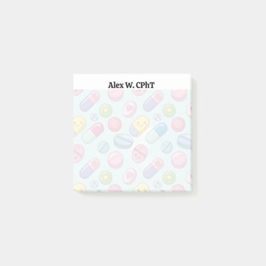 Gepersonaliseerde 3x3 apotheek Sticky Notes, Grapp Post-it® Notes (Voorkant)