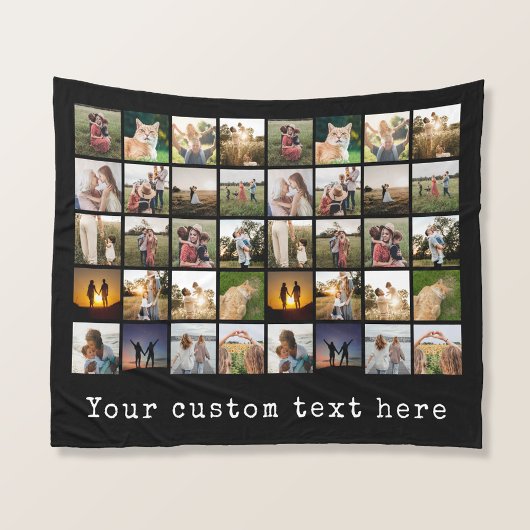 Gepersonaliseerde 40 fotocollage fleece deken
