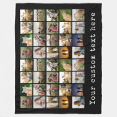 Gepersonaliseerde 40 fotocollage fleece deken (Voorkant)
