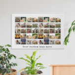 Gepersonaliseerde 40 fotocollage imitatie canvas print<br><div class="desc">Creëer Uw eigen gepersonaliseerde 40 foto collage canvas Print</div>