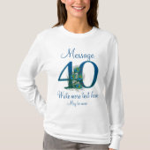 Gepersonaliseerde 40 stijlvolle 40ste verjaardag t-shirt (Voorkant)