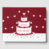 Gepersonaliseerde 40e Ruby Wedding Jubileum cake Gastenboek (Voorkant)