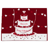 Gepersonaliseerde 40e Ruby Wedding Jubileum cake Groot Cadeauzakje (Voorkant)