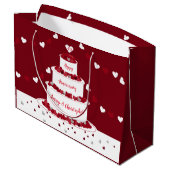 Gepersonaliseerde 40e Ruby Wedding Jubileum cake Groot Cadeauzakje (Achterkant Gekanteld)