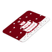 Gepersonaliseerde 40e Ruby Wedding Jubileum cake Magneet (Linkerzijde)