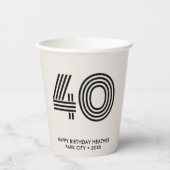 Gepersonaliseerde 40e verjaardag Grappige Decor Pa Papieren Bekers (Voorkant)