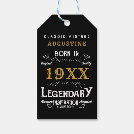 Gepersonaliseerde 40e verjaardag Plein Cadeaulabel (Voorkant)