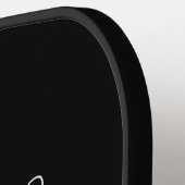 Gepersonaliseerde 40e Verjaardag Zwart Hot Pink Pickleball Paddle (Links Detail)