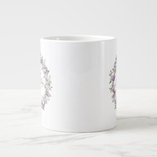 Gepersonaliseerde 40e verjaardagscadeau Paarse Lil Grote Koffiekop (Voorkant)