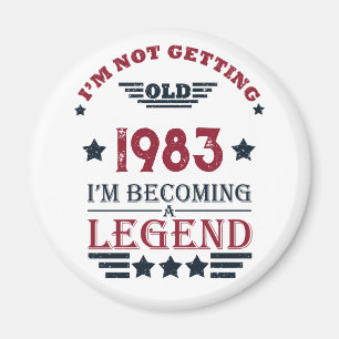 Gepersonaliseerde  40e verjaardagscadeaus rood magneet