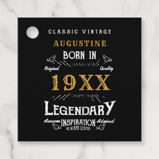 Gepersonaliseerde 40e Verjaardagsplein Sticker Bedankjes Labels (Voorkant)