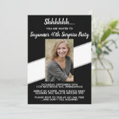 Gepersonaliseerde 40e Verrassingsverjaardagsfeest  Kaart (Staand voorkant)