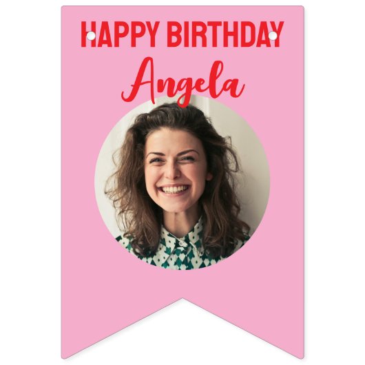 Gepersonaliseerde 40ste verjaardag Bunting Vlaggetjes (Tweede vlag)