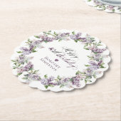 Gepersonaliseerde 40ste verjaardag Paarse Lila blo Kartonnen Onderzetters (Gekanteld)