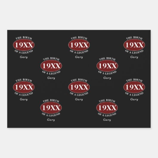 Gepersonaliseerde 40ste verjaardag van een legende inpakpapier vel (Voorkant 2)